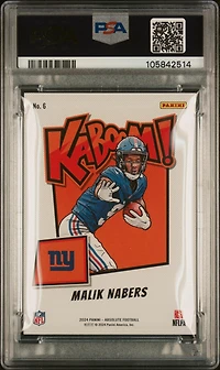 2024 Panini Absolute Kaboom! Horizontal 6 Malik Nabers PSA 9