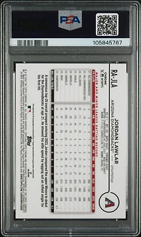 2024 Topps Chrome Rookie Autographs Rajla Jordan Lawlar PSA 10
