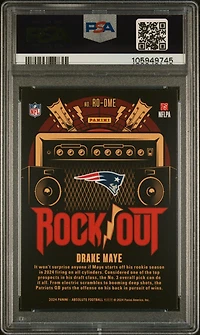 2024 Panini Absolute Rock Out Rodme Drake Maye PSA 9