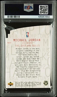 1997 Ud3 Mj3 Mj3-3 Michael Jordan PSA 9