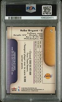 2003 Fleer Avant 5 Kobe Bryant PSA 9