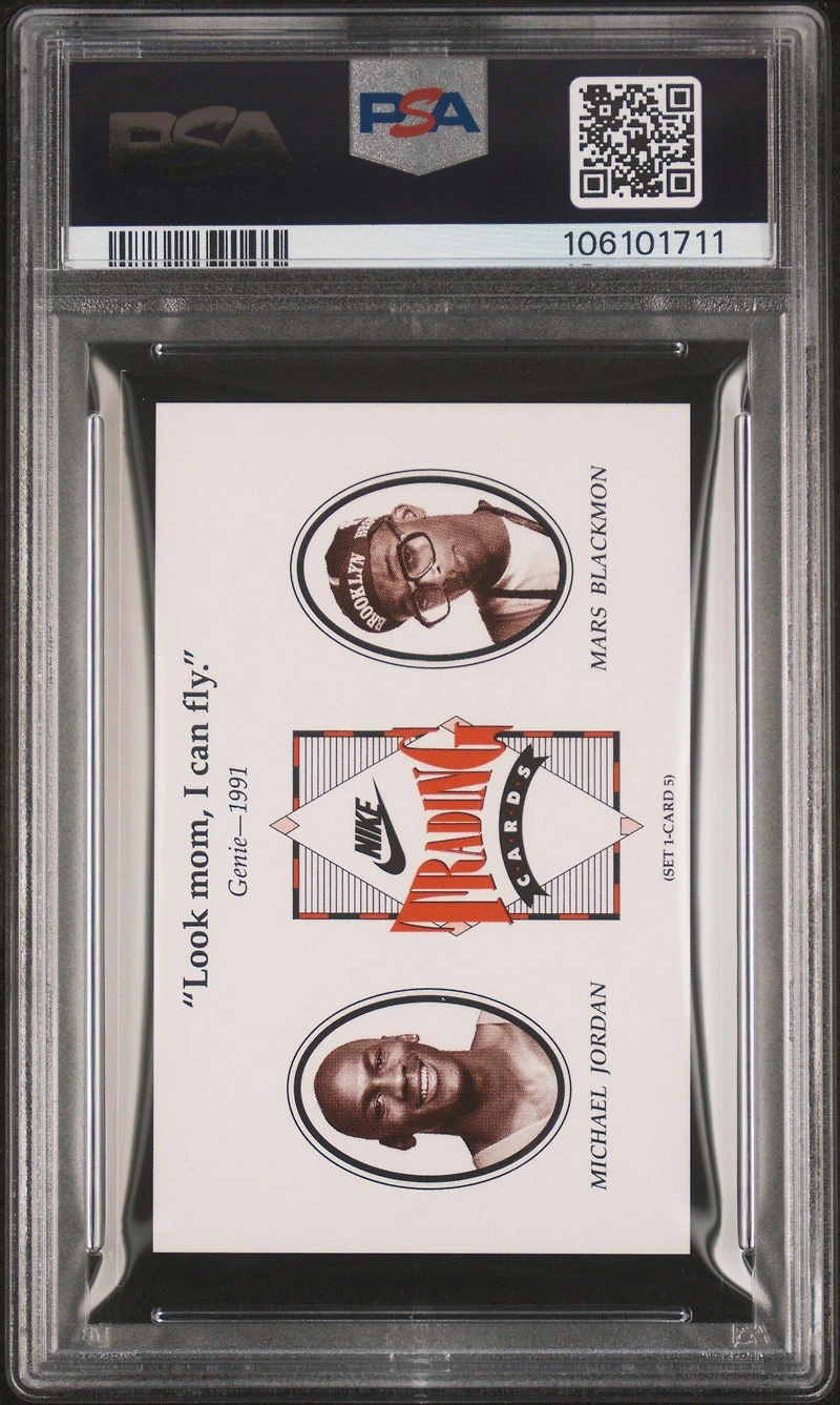 1991 Nike Michael Jordan/spike Lee 5 Genie-1991 With Little Richard PSA 8