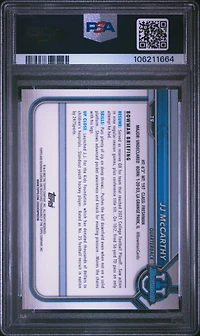 2021 Bowman University Chrome Prospects 79 Jj Mccarthy Purple Refractor PSA 10