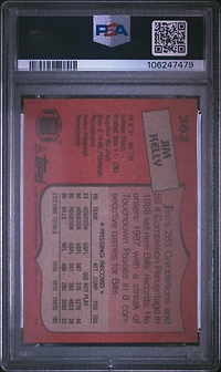 1987 Topps 362 Jim Kelly PSA
