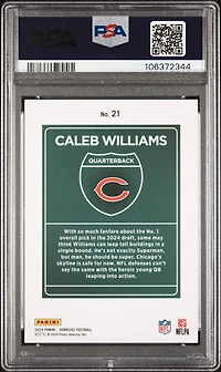 2024 Panini Donruss Downtown! 21 Caleb Williams PSA 9