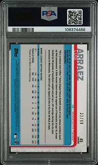 2019 Topps Chrome Update 45 Luis Arraez Green Refractor PSA 10