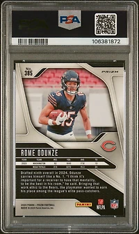 2024 Panini Prizm 385 Rome Odunze Lazer Prizm PSA 9