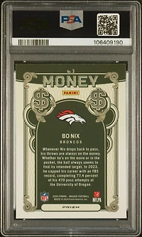 2024 Panini Mosaic Money 3 Bo Nix PSA