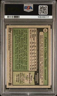 2018 Topps Archives Topps Rookie History 116 Ozzie Smith PSA 10