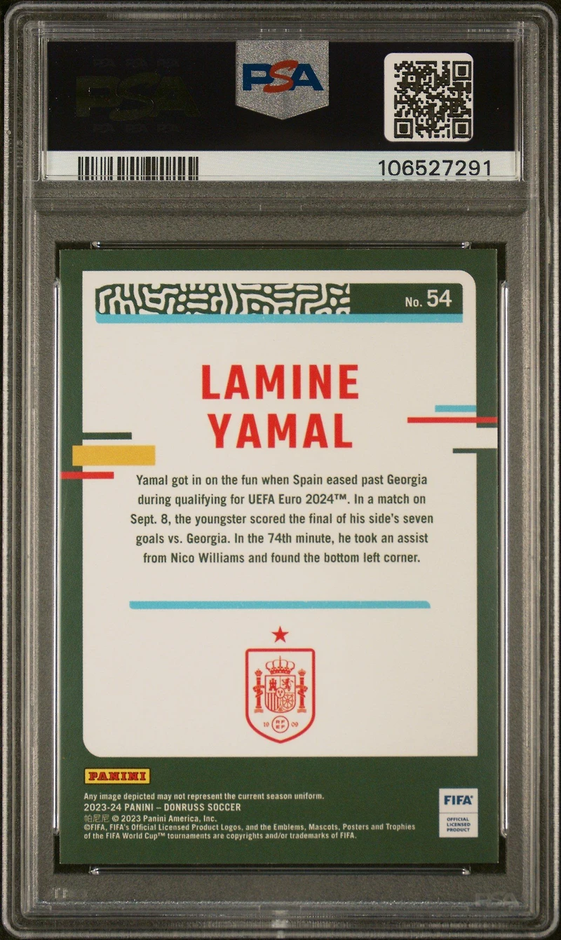 2023-24 Panini Donruss Fifa Lamine Yamal PSA 10