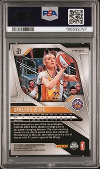 2024 Panini Prizm Wnba 127 Cameron Brink Pulsar PSA 9