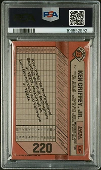1989 Bowman 220 Ken Griffey Jr. PSA 9
