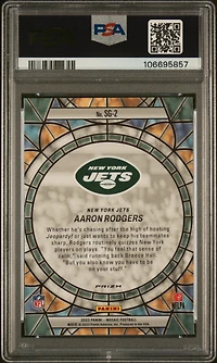 2023 Panini Mosaic Stained Glass Sg2 Aaron Rodgers PSA 10