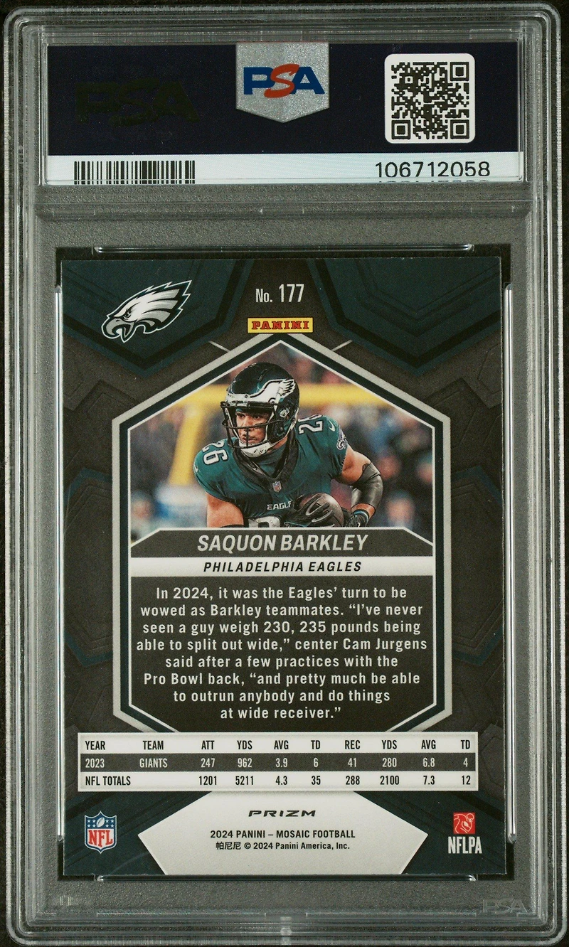 Panini Mosaic Saquon Barkley Genesis PSA 10
