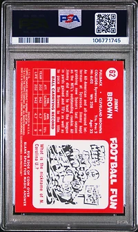 2001 Topps Archives Reserve 38 Jimmy Brown PSA 9