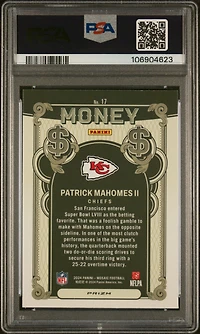 2024 Panini Mosaic Money 17 Patrick Mahomes Ii PSA 9