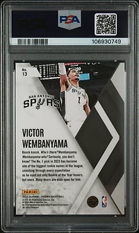 2023 Panini Phoenix Instant Phenom 13 Victor Wembanyama Ice PSA
