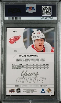 2021-2022 Upper Deck 464 Lucas Raymond PSA