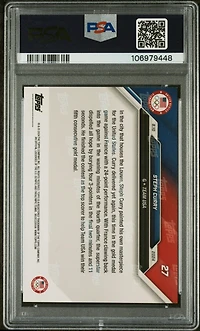 2024 Topps Now Olympic Games 27 Steph Curry PSA