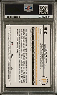2024 Topps Update Us100 Paul Skenes Yellow PSA 9