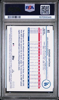 2024 Topps Holiday H1 Shohei Ohtani Red Metallic Holiday Tree PSA 9