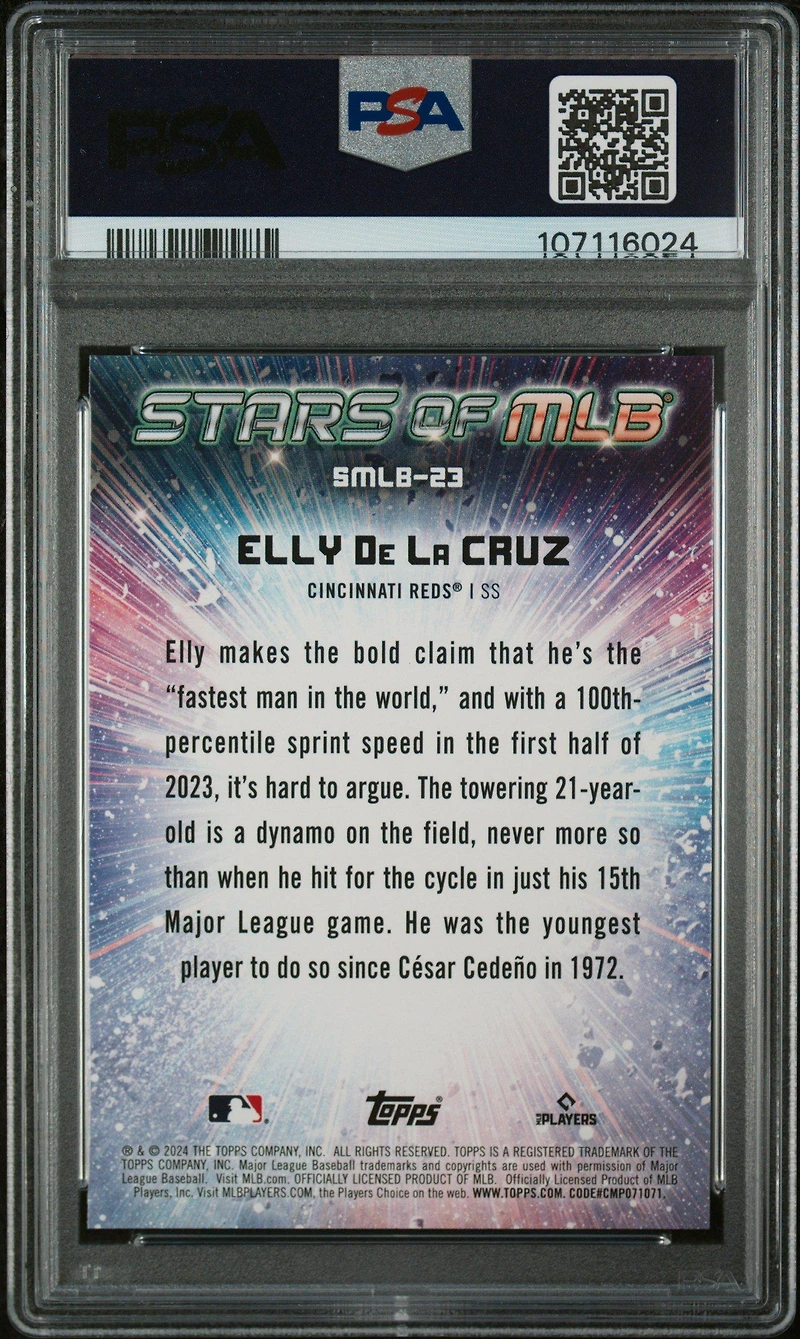 2024 Topps Stars Of Mlb Smlb23 Elly De La Cruz PSA 10