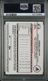 2024 Topps Chrome Update Chrome Baseball Update Series Autographs Acjl Jordan Lawlar Refractor PSA 10