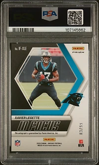 2024 Panini Mosaic In Focus Signatures Ifxle Xavier Legette Blue PSA 10