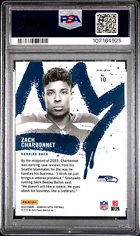 2023 Panini Donruss Optic Rookie Kings 10 Zach Charbonnet PSA 10