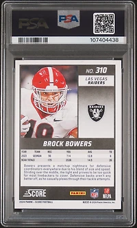 2024 Panini Score 310 Brock Bowers PSA 10