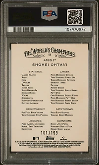 2022 Topps Allen & Ginter Chrome 58 Shohei Ohtani Magenta Refractor PSA 10