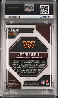 2024 Panini Prizm Rookie Gear Rgjds Jayden Daniels PSA 10