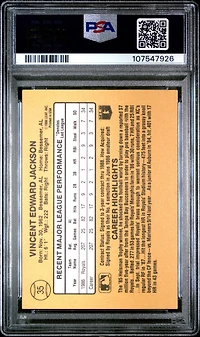 1987 Donruss 35 Bo Jackson PSA 9