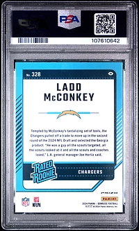 2024 Panini Donruss 328 Ladd Mcconkey Optic Preview-red & Green PSA 10