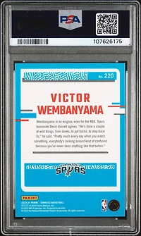 2023 Panini Donruss 220 Victor Wembanyama Holo Green Laser PSA