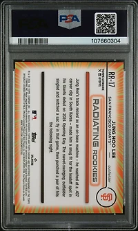 2024 Topps Chrome Radiating Rookies Rr17 Jung Hoo Lee PSA 9