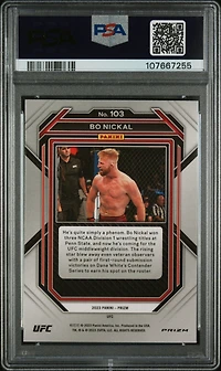 2023 Panini Prizm Ufc 103 Bo Nickal Ice PSA 10