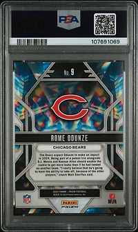 2024 Panini Prizm Prizmatic 9 Rome Odunze Green Prizm PSA 10
