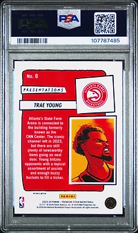 2023 Panini Hoops Premium Stock Presentations 8 Trae Young PSA 10