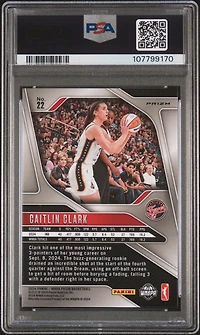 2024 Panini Prizm Wnba 22 Caitlin Clark Silver Prizm PSA 9