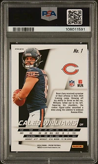 2024 Panini Prizm Prizm Flashback Rookie 1 Caleb Williams PSA 9