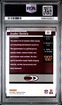 2024 Panini Donruss Retro 2004 22 Jayden Daniels PSA 10