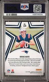 2024 Panini Rookies & Stars 129 Drake Maye Red PSA 9