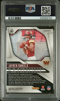 2024 Panini Prizm 347 Jayden Daniels Neon Green Pulsar PSA