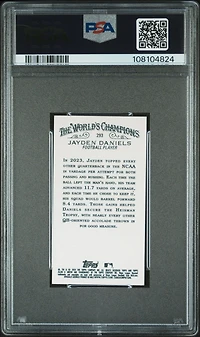 2024 Topps Allen & Ginter 293 Jayden Daniels Mini-black Border PSA 10