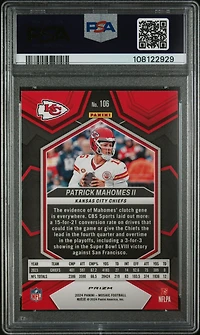 2024 Panini Mosaic 106 Patrick Mahomes Ii Green PSA 10