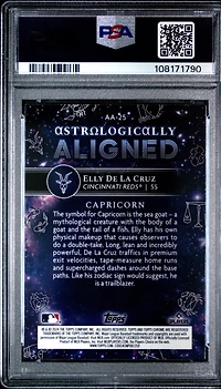 2024 Topps Chrome Cosmic Astrologically Aligned 25 Elly De La Cruz PSA 10