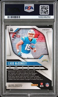 2024 Panini Prizm 365 Ladd Mcconkey Black & White Checker PSA 9