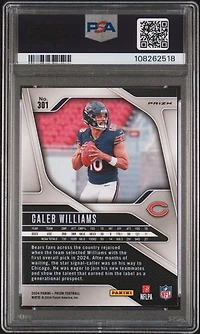 2024 Panini Prizm 301 Caleb Williams Red/white/blue Prizm PSA 9
