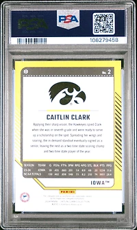 2024 Panini Caitlin Clark Collection Donruss Caitlin Clark PSA